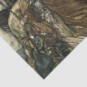 "Brunhilde with your Horse" von Arthur Rackham Seidenpapier (Ausschnitt)