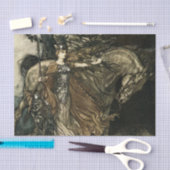 "Brunhilde with your Horse" von Arthur Rackham Seidenpapier (Handwerk)