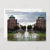 Brunnen am Friedrichsplatz, Mannheim, Deutschland Postkarte (Vorne/Hinten)