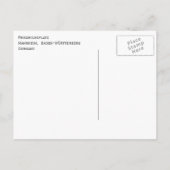 Brunnen am Friedrichsplatz, Mannheim, Deutschland Postkarte (Rückseite)