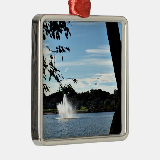 Brunnen am Mirror-See Ornament Aus Metall (Rechts)