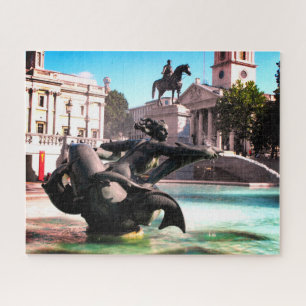 Brunnen am Trafalgar Square in London Puzzle