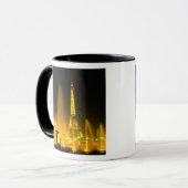 Brunnen am weltberühmten Eiffelturm Paris Tasse (Vorderseite Links)