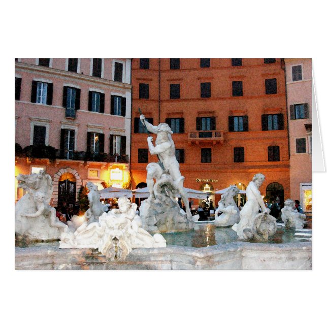 Brunnen auf dem Navona-Platz (Vorderseite (Horizontal))