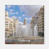 Brunnen auf dem Verwaltungsplatz in Valencia Magnet (Vorne)