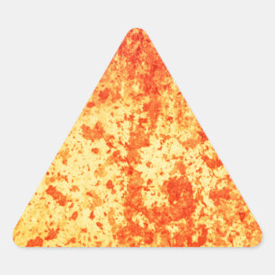 Brunnen aus heißem Lavaausbruch aus dem Krater Dreieckiger Aufkleber