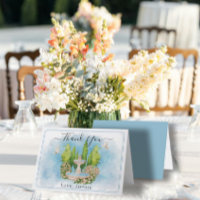 Brunnen Blume tauben Hochzeit Danke Karte