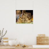 Brunnen der 4 Flüsse, Piazza Navona, Rom Poster (Küche)