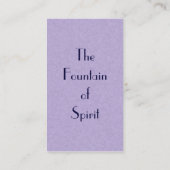Brunnen der Geist-abstrakten Kunst Visitenkarte (Rückseite)