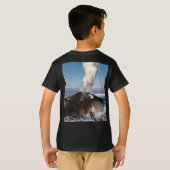 Brunnen der heißen Lava bricht aus Kratervulkan T-Shirt (Schwarz voll)