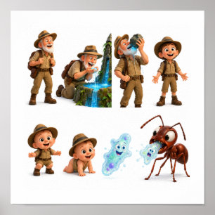Brunnen-der-Jugend-Cartoon-Poster Poster