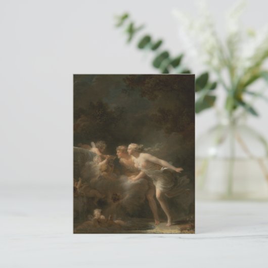 Brunnen der Liebe von Jean-Honore Fragonard Postkarte (Stehend Vorderseite)