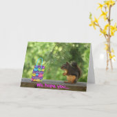 Brunnen Eichhörnchen Karte (Gelbe Blume)