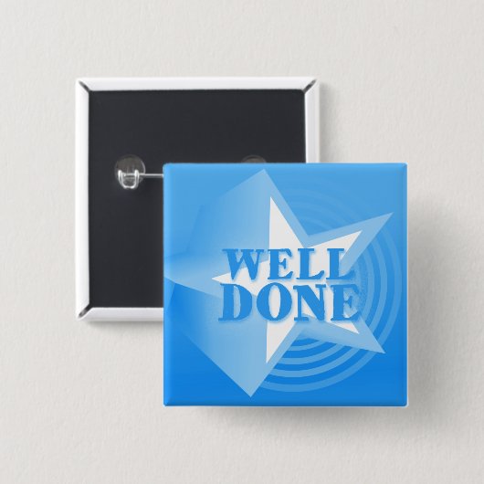 Brunnen erfolgtes Sternknopf-Abzeichen im Blau Button (Vorne & Hinten)