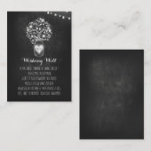 Brunnen florale rustikale Mason Jar Chalk Begleitkarte (Vorne/Hinten)