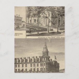 Brunnen-Frühlingshaus & Lain-Wohnsitz Postkarte