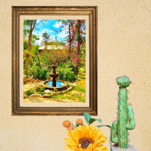 Brunnen & Garten Mexiko Poster