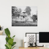 Brunnen im Forsyth Park Poster (Heimbüro)