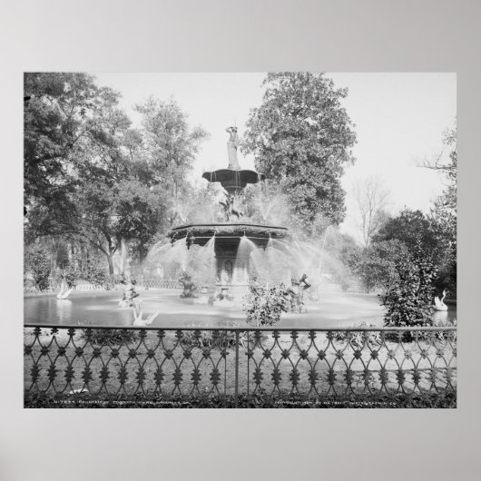 Brunnen im Forsyth Park Poster (Vorne)