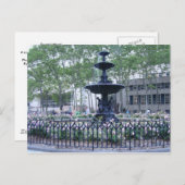 Brunnen in Borough Hall, Brooklyn Postkarte (Vorne/Hinten)