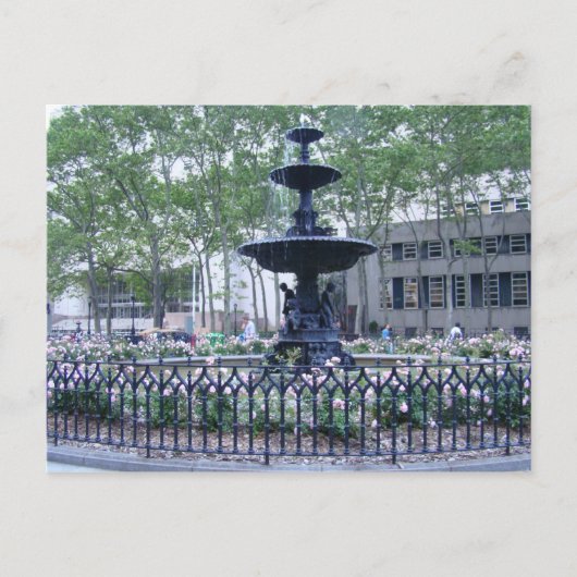 Brunnen in Borough Hall, Brooklyn Postkarte (Vorderseite)