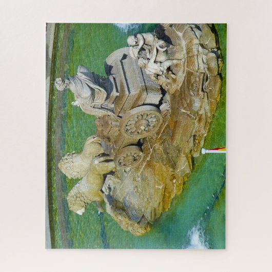 Brunnen in Madrid. Puzzle (Vertikal)