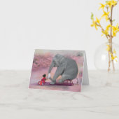 Brunnen-Karte - Mädchen, die Elefanten erste Hilfe Karte (Gelbe Blume)