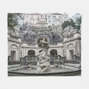 Brunnen mit Neptun-Statue in Prag Fleecedecke