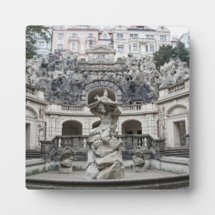 Brunnen mit Neptun-Statue in Prag Fotoplatte