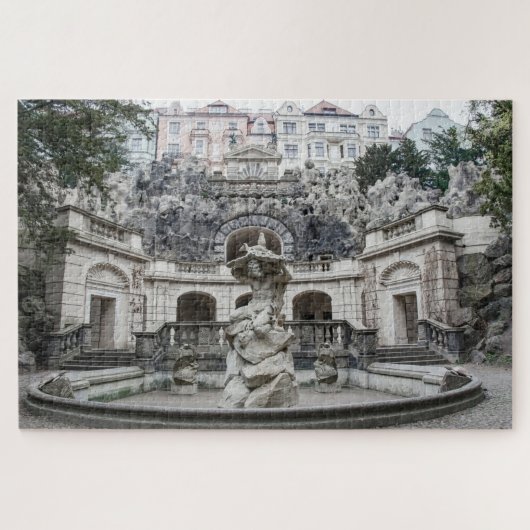 Brunnen mit Neptun-Statue in Prag Jigsaw Puzz Puzzle (Horizontal)