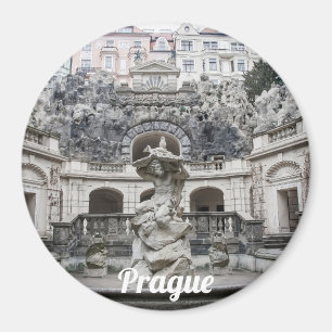 Brunnen mit Neptun-Statue in Prag Magnet
