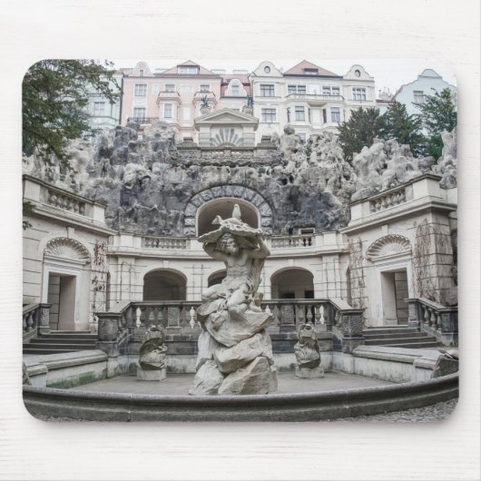 Brunnen mit Neptun-Statue in Prag Mousepad (Vorne)