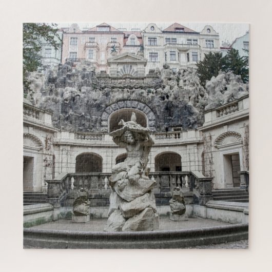 Brunnen mit Neptun-Statue in Prag Puzzle (Vertikal)