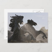 Brunnen, Monument des Girondins, Bordeaux Postkarte (Vorne/Hinten)