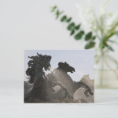 Brunnen, Monument des Girondins, Bordeaux Postkarte (Stehend Vorderseite)