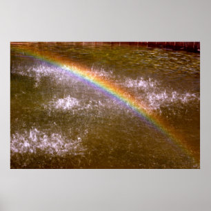 Brunnen-Regenbogen-Poster Poster