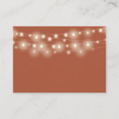 Brunnen Saitenlichter Terracotta Wedding Begleitkarte (Rückseite)