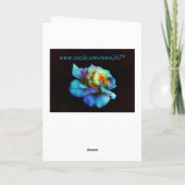 Brunnen-Turquoise-Regenbogen-Rose Karte (Rückseite)