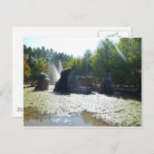 Brunnen und Gazebo, Nami Island, Korea Postkarte (Vorne/Hinten)