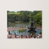 Brunnen und See im Central Park, New York City Puzzle (Horizontal)