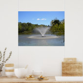 Brunnen unter blauem Himmel II Poster (Küche)