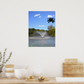 Brunnen unter Blue Sky Poster (Küche)