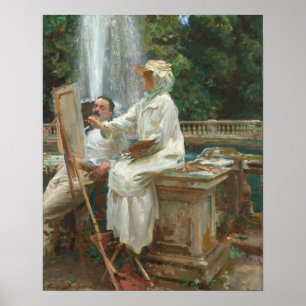 Brunnen Villa Torlonia Frascati, Italien von Sarge Poster