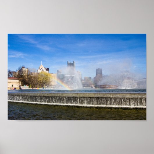 Brunnen von Point Staat Park, Pittsburgh, PA Poster (Vorne)