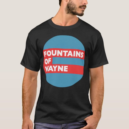 Brunnen von Wayne Red White T-Shirt (Vorderseite)