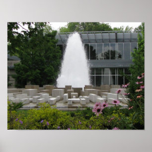 Brunnen vor Indianapolis Museum of Art Poster
