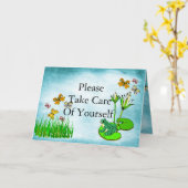 Brunnen-Wasserteich-Szene Karte (Gelbe Blume)