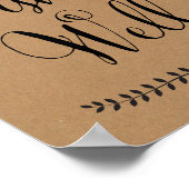 Brunnen wollen / Hochzeitszeichen wünschen Poster (Ecke)