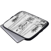 Brunnenentwurf "von den Gärten von Wilton", c.16 Laptopschutzhülle (Vorne Knopf)