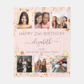 Brunnenfreunde Foto Collage Rose Goldfreunde Fleecedecke (Vorderseite)